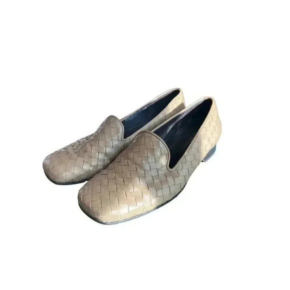 Rockport leather upper woven square toe flats size 7W - Picture 3 of 6